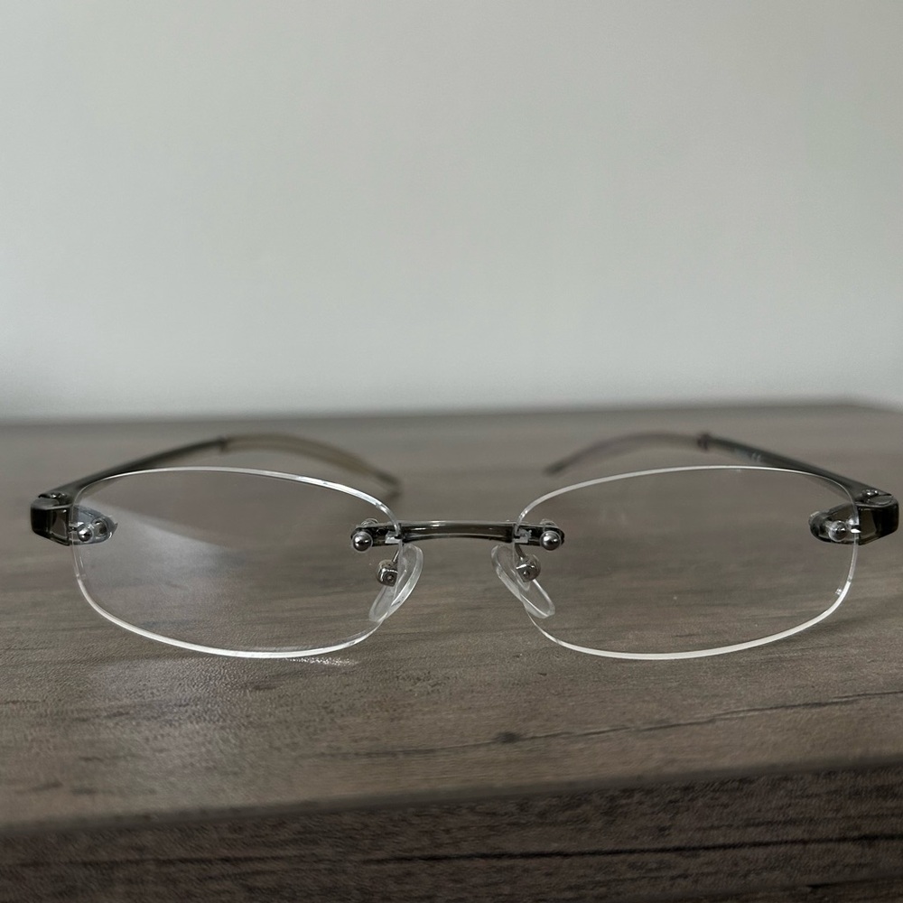 Stylish Clear Lightweight Rimless Reading Glasses +1.50